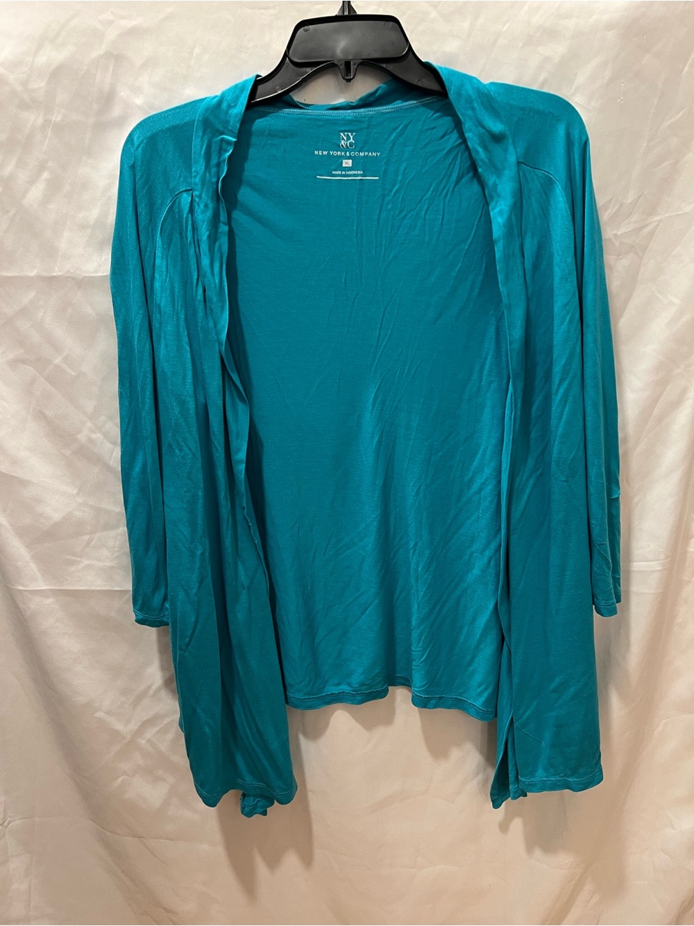 New York & Company Teal Crewneck Top